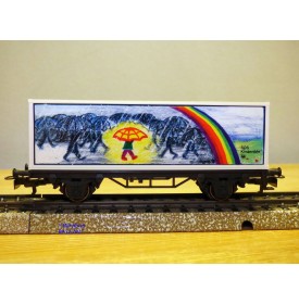 Märklin  44264,  wagon plat porte conteneur  Geburtstagwagen 1998   neuf   BO