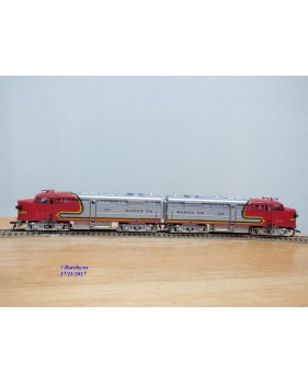 FLEISCHMANN 1341/2 S-2,  couplage locos diesel ALCO FA1 A+A   SANTA FE  neuf  BO 