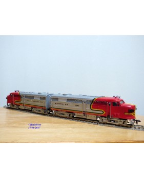 FLEISCHMANN 1341/2 S-2,  couplage locos diesel ALCO FA1 A+A   SANTA FE  neuf  BO 