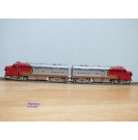 FLEISCHMANN 1341/2 S-2,  couplage locos diesel ALCO FA1 A+A   SANTA FE  neuf  BO 