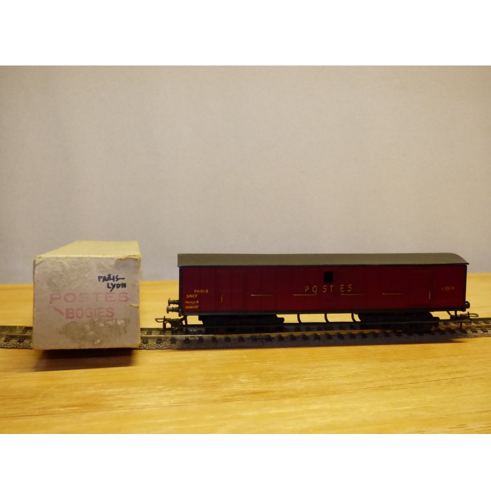 Voiture Postale SMCF HO – Métal – Paris/Lyon – Échelle 1/87 – Occasion