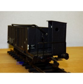 BLZ / GMP ???, wagon tombereau à guérite   à  2 essieux  SNCF  