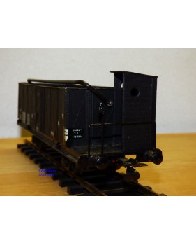 BLZ / GMP ???, wagon tombereau à guérite   à  2 essieux  SNCF  