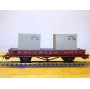 PIKO 5/6416-018, wagon plat chargé de 2 conteneurs  DR  neuf    BO 