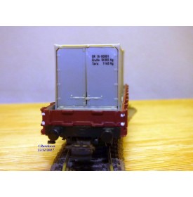 PIKO 5/6416-018, wagon plat chargé de 2 conteneurs  DR  neuf    BO 