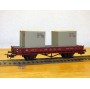 PIKO 5/6416-018, wagon plat chargé de 2 conteneurs  DR  neuf    BO 