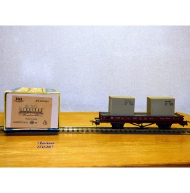 PIKO 5/6416-018, wagon plat chargé de 2 conteneurs  DR  neuf    BO 