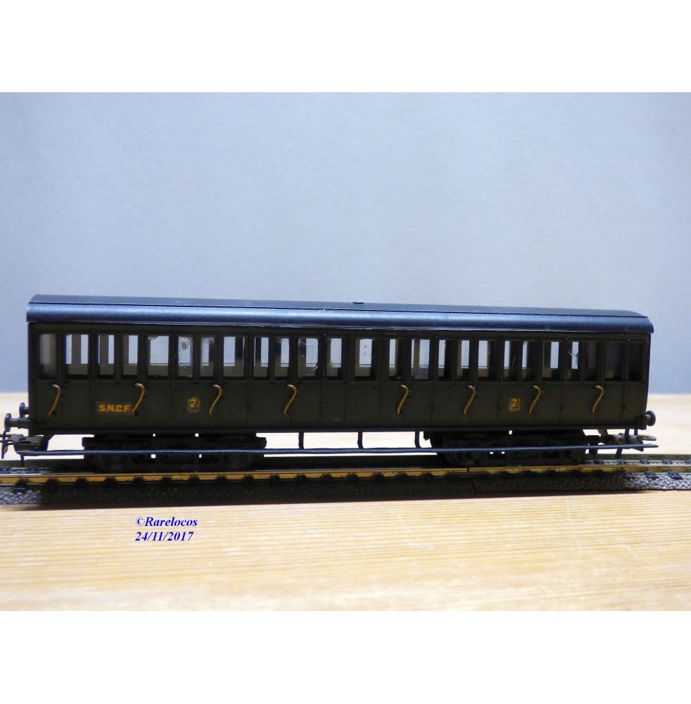 SMCF ???,  voiture de 2 Cl. courte B8t  à bogies   SNCF  BO