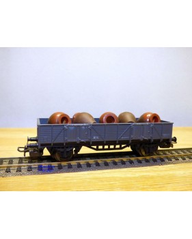 ELECTROTREN  1110, wagon tombereau  chargé d' amphores    RENFE  
