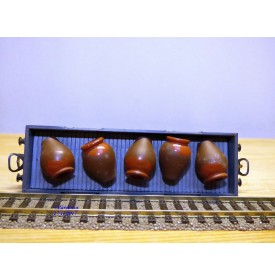 ELECTROTREN  1110, wagon tombereau  chargé d' amphores    RENFE  
