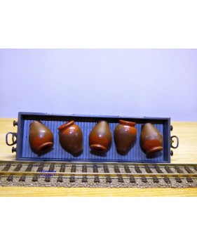 ELECTROTREN  1110, wagon tombereau  chargé d' amphores    RENFE  