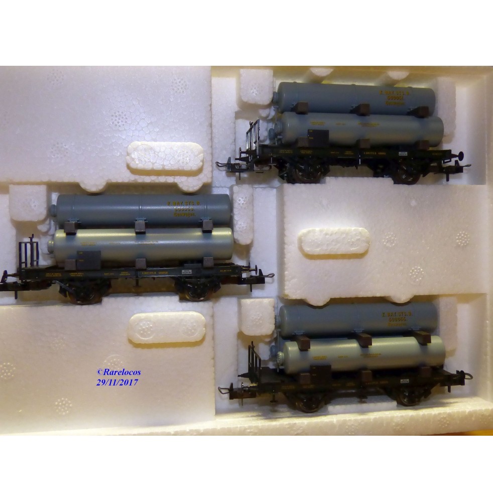 TRIX 23915, coffret 3  wagons Gaswagen   Königlich Bayerische Staatsbahnen   K.B.Stb.  Neuf   BO