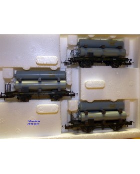 TRIX 23915, coffret 3  wagons Gaswagen   Königlich Bayerische Staatsbahnen   K.B.Stb.  Neuf   BO