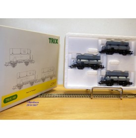 TRIX 23915, coffret 3  wagons Gaswagen   Königlich Bayerische Staatsbahnen   K.B.Stb.  Neuf   BO