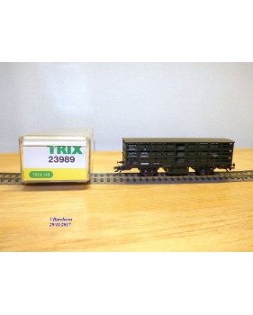 TRIX   23989, wagon couvert ancien  pour transport de volaille   K.B.Sts.B.    neuf     BO
