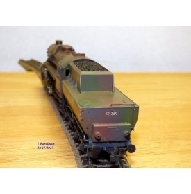 Liliput  852, train militaire Loco Decapod 150 Br 52 369 et 4 wagons  DRG   BO