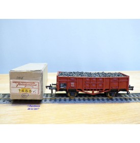 FLEISCHMANN 1455 S,  wagon tombereau chargé de ballast   DB   neuf   BO