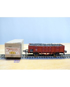 FLEISCHMANN 1455 S,  wagon tombereau chargé de ballast   DB   neuf   BO