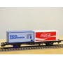 RÖWA 2305, wagon plat porte conteneur  ROKAL  COCA COLA     DB     BO