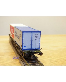 RÖWA 2305, wagon plat porte conteneur  ROKAL  COCA COLA     DB     BO