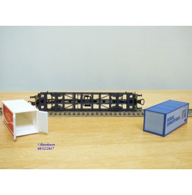 RÖWA 2305, wagon plat porte conteneur  ROKAL  COCA COLA     DB     BO
