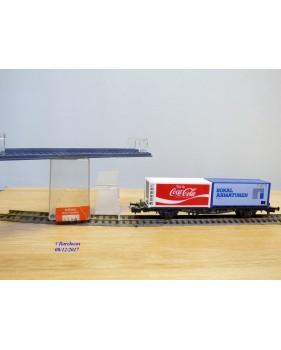 RÖWA 2305, wagon plat porte conteneur  ROKAL  COCA COLA     DB     BO