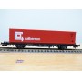RÖWA 2304 wagon plat chargé de 2 conteneurs LESAGE  DB BO 
