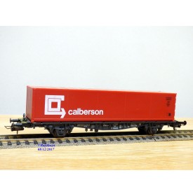 RÖWA 2304 wagon plat chargé de 2 conteneurs LESAGE  DB BO 