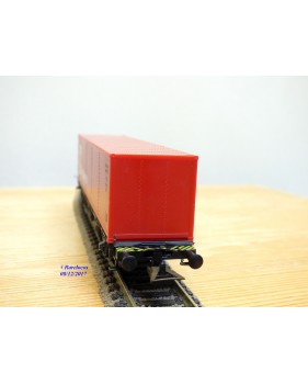 RÖWA 2304 wagon plat chargé de 2 conteneurs LESAGE  DB BO 