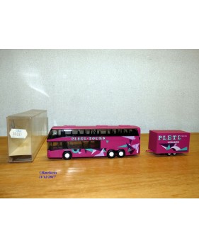 Rietze 80081 , autocar  NEOPLAN Skyliner et remorque  PLETL   Neuf   BO