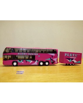 Rietze 80081 , autocar  NEOPLAN Skyliner et remorque  PLETL   Neuf   BO