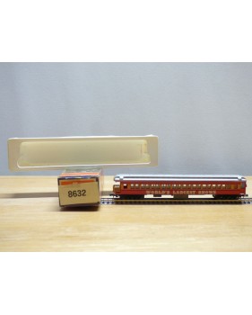 LIMA 380 / 8632, voiture de queue à plate forme d' observation (heavyweight  observation car )   World's largest shows    BO   N
