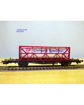 RÖWA 2324, wagon plat porte conteneur   EHRHARDT  SPEDITION    DB     neuf    BO