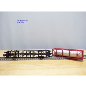 RÖWA 2324, wagon plat porte conteneur   EHRHARDT  SPEDITION    DB     neuf    BO