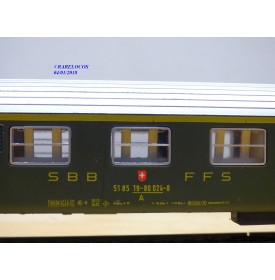 LILIPUT  281, voiture grandes lignes unifiée type X  1 Kl.  SBB   BO
