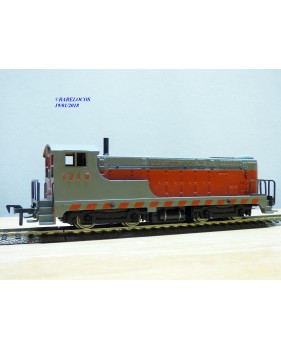 FLEISCHMANN 1340 C, loco diesel Baldwin gris et orange  1340  
