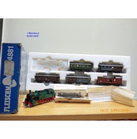 FLEISCHMANN ( pour Märklin ) 4881, coffret   Personenzug der  Preussischen Staatsbahnen KPEV     BO