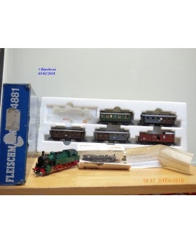 FLEISCHMANN ( pour Märklin ) 4881, coffret   Personenzug der  Preussischen Staatsbahnen KPEV     BO
