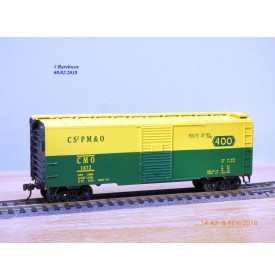ROUNDHOUSE 20406, wagon couvert de 40' ( Single door box car )  C St P M&O    Neuf    BO