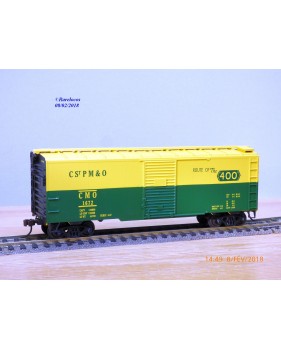 ROUNDHOUSE 20406, wagon couvert de 40' ( Single door box car )  C St P M&O    Neuf    BO