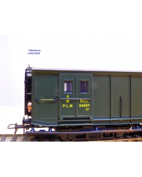 France Trains  259 ,  fourgon grandes lignes à rivets à guérite  type Dd2 yi   PLM   BO