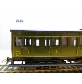 FranceTrains 121, voiture à portières latérales à bogies de 1 ère  classe   type Ty  NORD   NORD  neuf  BO  