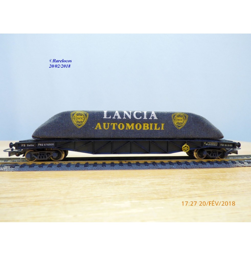 POCHER 406,  wagon plat  type PRZ   avec chargement bâché LANCIA  NEUF    FS  BO