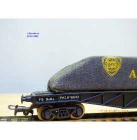 POCHER 406,  wagon plat  type PRZ   avec chargement bâché LANCIA  NEUF    FS  BO