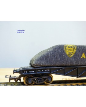 POCHER 406,  wagon plat  type PRZ   avec chargement bâché LANCIA  NEUF    FS  BO
