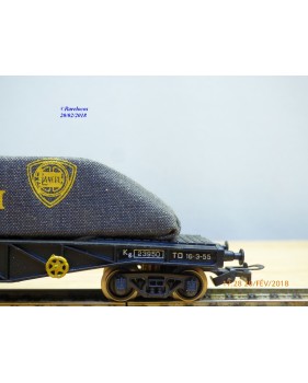 POCHER 406,  wagon plat  type PRZ   avec chargement bâché LANCIA  NEUF    FS  BO