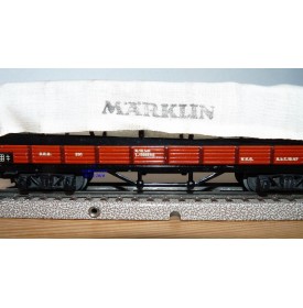 2) 391 MARKLIN ANCIEN METAL HO WAGON PLAT A BOGIES
