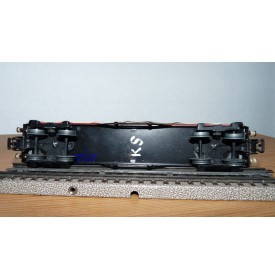 393 MARKLIN ANCIEN METAL HO WAGON PLAT A BOGIES BACHE