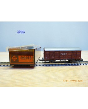 ROCO 2329B  wagon couvert type Ds POST  NS      BO   N