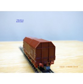 ROCO 2375D, wagon à toit télescopique type Shimms SNCB    BO   N